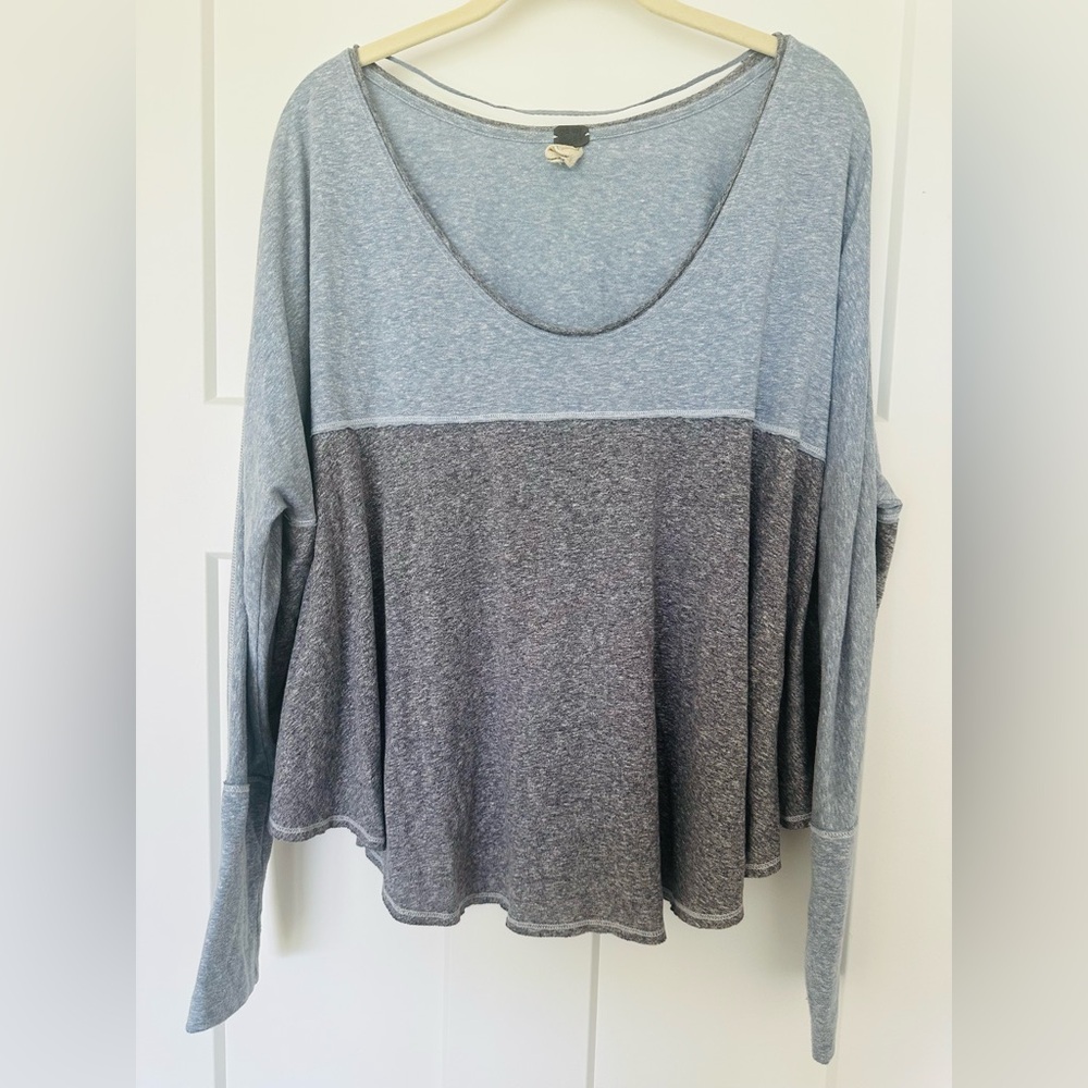 Two-Tone Long Sleeve Top